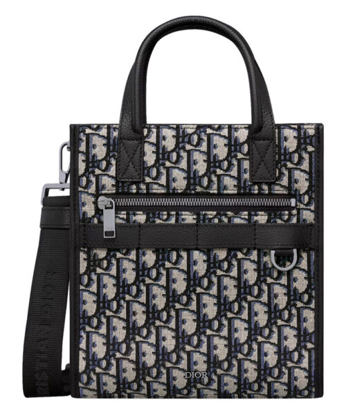 Christian Dior Safari North-South Tote Bag Dark Blue